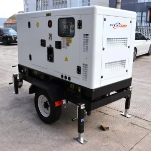 Mobile Power Station AC 3 Phase Silent Trailer Type 50 KVA Auto Start 50Hz Remote Portable Diesel Generator Set Ricardo Engine