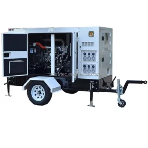 Mobile Power Trailer Mounted 40kw 50kva Diesel Generator Movable 50 Kva Generator DCEC 4BTA3.9 G2 Engine