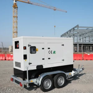 Mobile Silent Diesel Generator With Trailer 3Phase 50KVA-200KVA Ricardo Isuzu Engine Electric Generator Group for Commercial Use