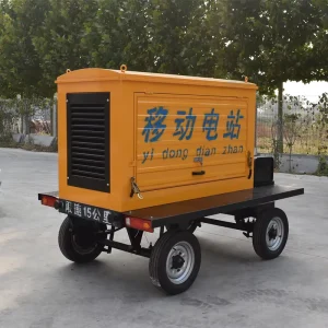 Mobile Trailer 20kW 30kW 50kW Diesel Generator Set Weichai Engine Super Silent Type Movable 3 Phase Outdoor Power Supply ATS