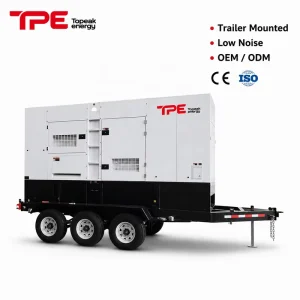 Mobile Trailer 350kva Diesel Generator 24 7 Operation Ready with Wheeled Weatherproof Canopy