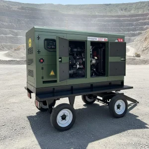 Mobile Trailer 50kW 62.5kVA Diesel Generator Set 3 Phase Skid Mounted for Mining Farm Construction Site