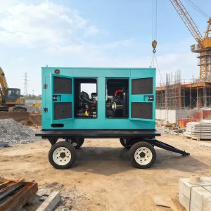 Mobile Trailer Diesel Generator 30KW 50KVA Silent Towable Genset Emergency Industrial Power Station Engine CE Certified