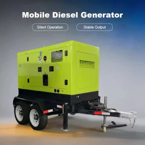 Mobile Trailer Diesel Generator 30KW 50KVA Silent Towable Genset Emergency Industrial Power Station Engine CE Certified