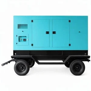Mobile Trailer Diesel Generator 50kW 62kVA Three Phase Water Cooled 60Hz Auto Start Road Towable Power Solution