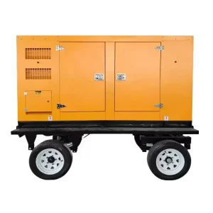 Mobile Trailer Silent Canopy Diesel Generator Set 50/100/150/200KW Soundproof Enclosure Fully Automatic Remote Start Water