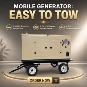 Mobile Trailer Silent Diesel Generator 50KW 80KW 100KW 120KW 150KW 200KW 250KW 300KW 400KW 500KW 700KW Trailer Mounted Generator