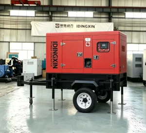 Mobile Trailer Type Diesel Generator 40kW 50kva 60kw 80kw Weatherproof Outdoor Use Fast Delivery Factory Direct Supply
