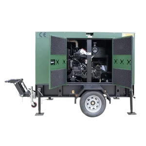 Mobile Trailer Type Diesel Generator Low Noise High Efficiency Power Supply