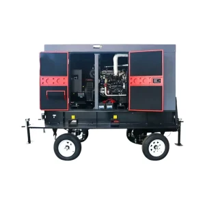 Mobile Trailer Type Electric Start Power Supply Silent Diesel Generator 50 kw 62.5kva Used for Water Cooling