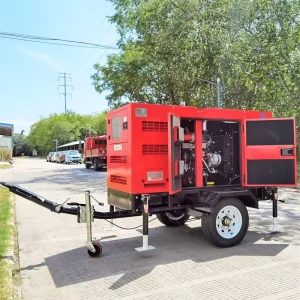 Mobile Trailer Type Generators 30KVA 50KVA 100KVA 150KVA With Electric Cummins/Perkin/Isuzu/Weichai Diesel Engine Generator