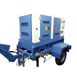 Mobile Trailer Type Portable Diesel Genset 50 Kva Silent Generator