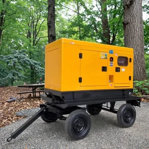 Mobile Trailer Type Super Silent Open Frame Portable Diesel Genset 300KW Brushless Diesel Generator Auto Start Remote Start ATS