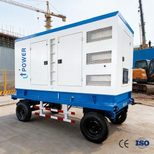 Mobile Trailer Type Three 400kW Silent Diesel Generator Auto Start ATS Remote Start AC 480V Yuchai 500kVA CE Certified