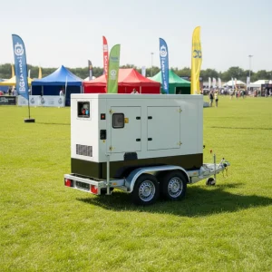 Mobile Trailer for Diesel Generator Set 50Kva Soundproof Electric Power Station Portable Industrial Generating Set