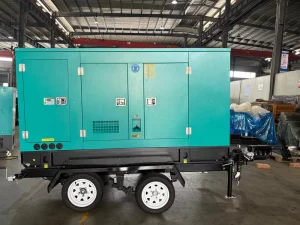 Mobile Trailer mount 100kw 125kva Three Phase Diesel Generator for Construction Site with ATS
