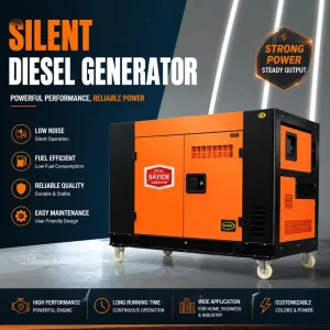 Mobile Two Cylinder Small Generator Portable Low Noise Diesel Generator Household Generator