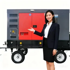 Movable Power 80kw 100kva 150kva Perkins Trailer Mounted Silent Diesel Generator Genset