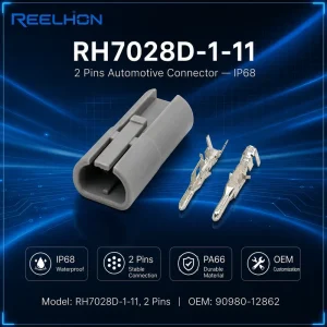 Multiple Colors 2 Pin Male Waterproof Electric Terminal Wire Harness Auto Connector DJ7028D 1 11