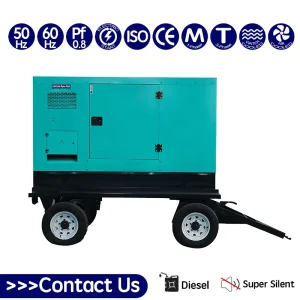 Nengron 100kW 150kw Portable Diesel Generator with Trailer and ISO for Mobile Telecom Backup Power Generator