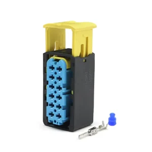New Energy 12-pin Waterproof Brass IP66 Rated Electric Car Plug Connector 2.8mm Heavy Duty Series Wire-to-wire