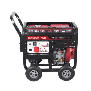 Newland Open Frame 6kva Diesel Generator Set With Handles And Wheels Three Phase