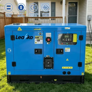 OEM Custom Power Water Cooled Diesel Generator 10-30kW Silent Home Standby Generator Set with ComAp DSE Controller Canopy Type