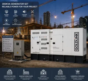 OEM Factory Direct Sale 300KVA 240KW 330KVA 350KVA 380KVA Silent with Canopy Diesel Generator Electric Start for Commercial Use