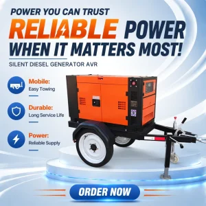 OEM ODM Mobile Trailer Silent 12KW 15KW 18KW 20KW 25KW 30KW 50KW 15KVA 20KVA 25KVA 30KVA Electric Gasoline Diesel Generator Set