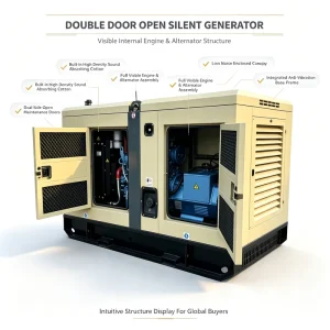 OEM Super Silent Diesel Generator with Engine 240V 50/60Hz 30-300kW with ATS Panel