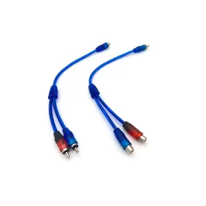 One to Two Connector Car Audio Splitter Cable Male to Female RCA Y Adapter Cable