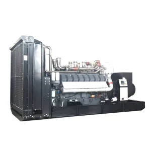 Open Frame 1200KVA Shangchai Diesel Generator Set with Auto & Remote Start ATS 100% Copper Alternator 8 Cylinder Industrial Use
