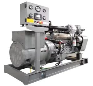 Open Frame 75KW Stamford Alternator Powered Marine Generator 50Hz Frequency 400V DC Output 230V 12V Rated Power 3KW Voltage