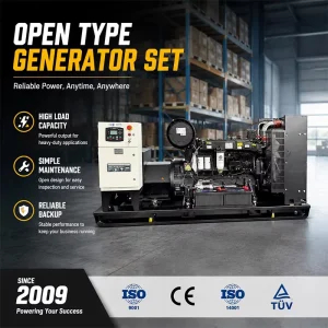 Open Type Three Phase Generator Set 150 250kw 1500rpm ATS Industrial Grade Standby Power System