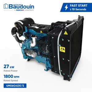 Original SCDC Baudouin 4M06G4D0S series 27kw 1800rpm industrial diesel engine for power generation GEN SET