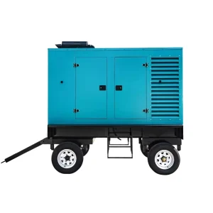Outdoor Duty 50kw 65kva 100kva AC 3 Phase Single Mobile Trailer Mounted Silent Type High Efficiency Electric Genset Diesel