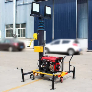Outdoor Emergency Site Night Work Diesel Engine Stabilization Outriggers Manual Winch 2 LED Portable Generator Light Tower
