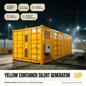 Outdoor Soundproof Canopy Portable Electric Power 40kva 50kva Silent Diesel Generator 380v 50hz