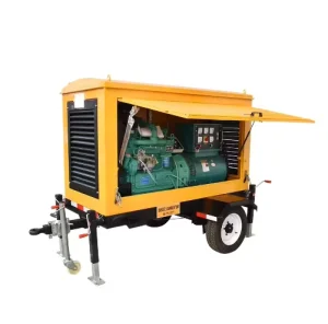 Outdoor Waterproof 50kw 62.5kva Silent Trailer Mounted 3 Phase Diesel Generator Set 220V 380V 60Hz1800 RPM High Efficiency ATS