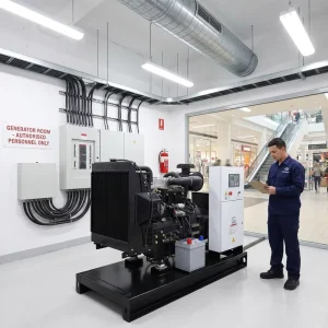 Per kins Diesel Generator 33kva 30kva 24kw 3 Phase 400 230V 50Hz Open Skid Auto Start ATS for Hospital Home School ISO CE