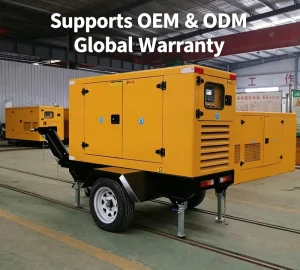 Perkins Engine 30KW 40KW 50KW Trailer Type Generator Diesel Generators Water Cooling System Portable Generator