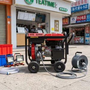 Portable 2-8kW Diesel Generator 220V Single-Phase Air Cooled Trailer Mounted Generator Set