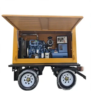 Portable 50kVA 40kW Mobile Trailer Type Diesel Generator 1500 RPM 50Hz Low Oil Protection Yuchai Engine Model HM 40GF for