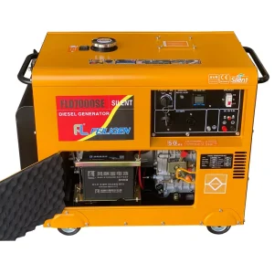 Portable 7KW Silent Generator Single Phase AC Output 220V 50Hz Diesel Fuel Genset With DC Dynamo Electricity Generating