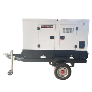 Portable 7kw Diesel Generator Set Single Water Cooled 50 60Hz 380v Silent Two Wheeled Trailer with ATS Soundproof Canopy