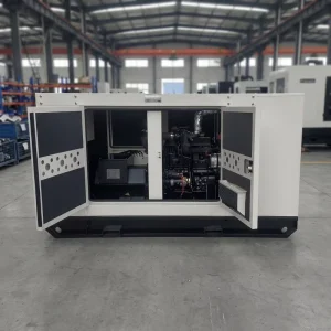 Portable Easy Maintenance 30kW Turbocharged 4 Cylinder Water Cooled Open Frame Generator 50Hz 400V Remote Control Small