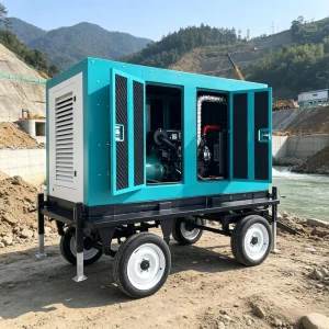 Portable Large Silent Water Cooled Diesel Generator 3Phase 60HZ 100% Copper Brushless Motor Four Safety Protection 25KVA 200KVA