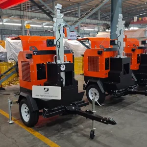 Portable Mobile LED Light Tower 7M Diesel Generator Outdoor Flood Light Trailer Lighting Tower for Road Worksite