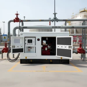 Portable Natural Gas Generator 50kw Gas Turbine Generator Set Natural biogas LPG biomass syngas woodchips Gas Power Generator