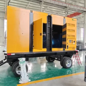 Portable Open Frame Water Cooled Silent Soundproof 1000kVA 800kW Diesel Generator Auto Start ATS Customizable